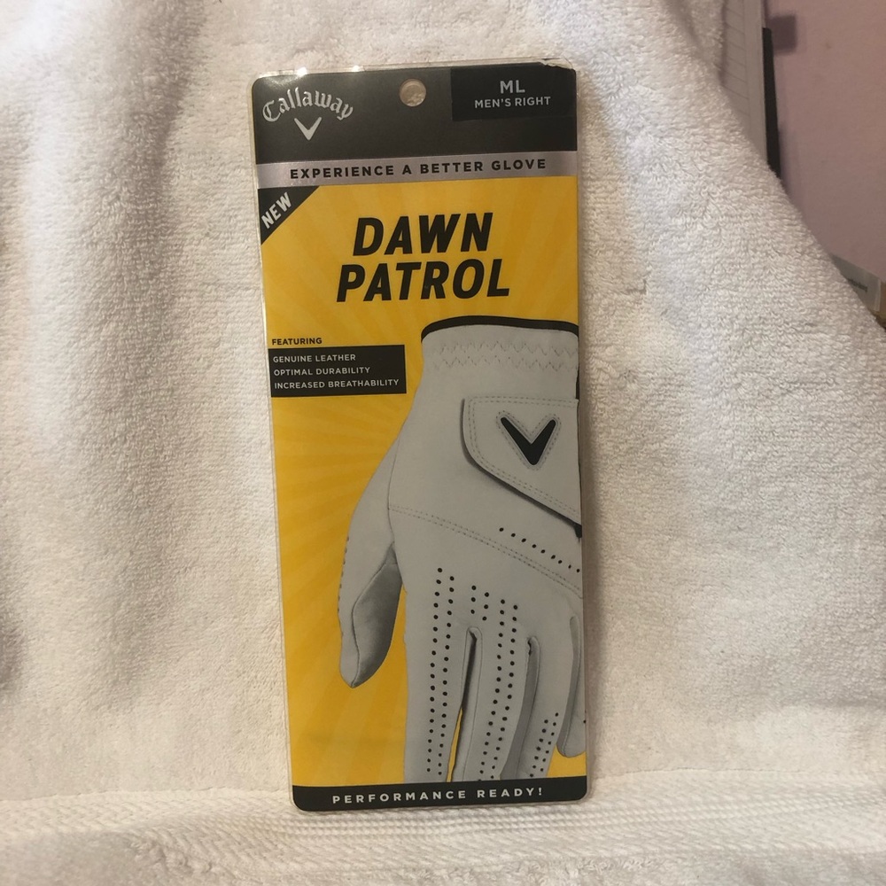 Callaway Dawn Patrol leather men’s white golf glove Right hand medium/large